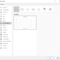 Insert a scatter chart the 1st thumbnail