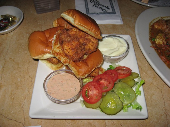 Southern fried chicken sliders cheesecake factory