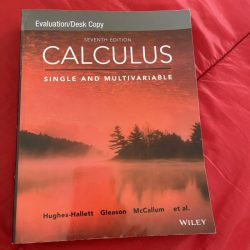 Applied calculus hughes-hallett 7th edition